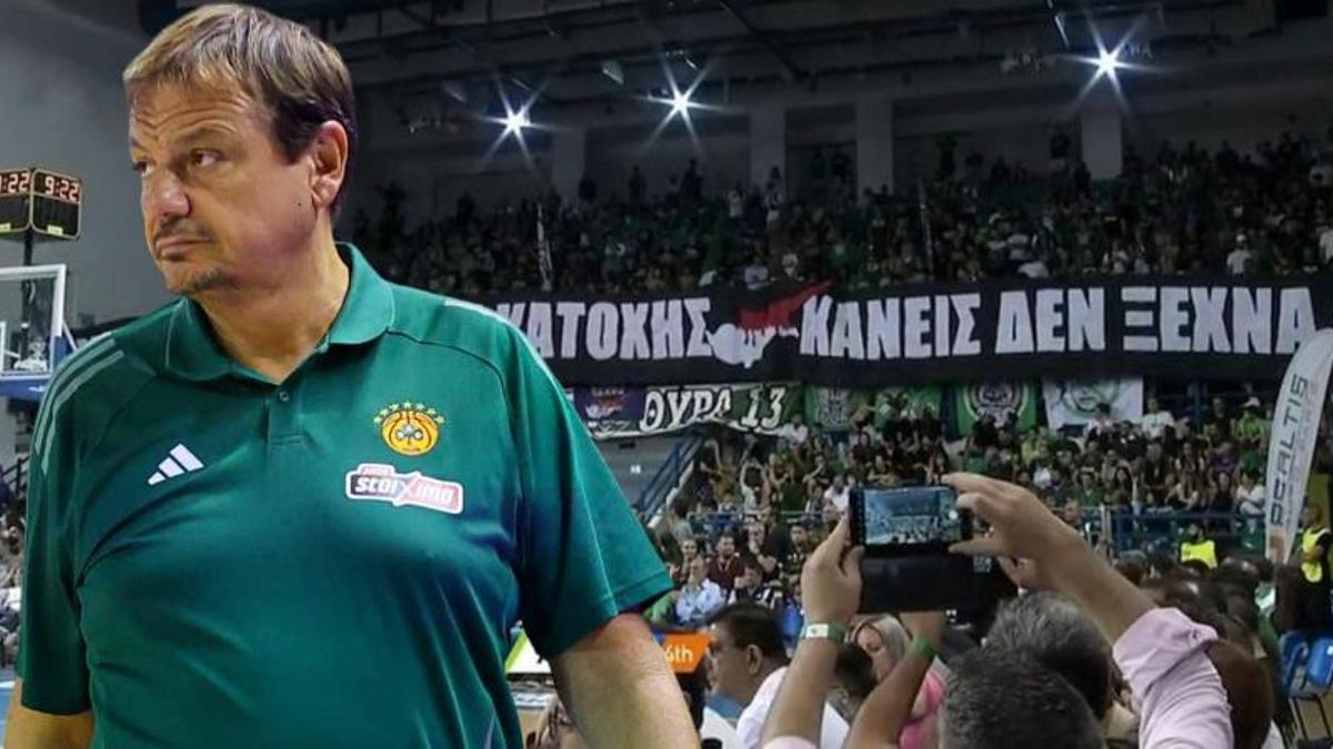 Panathinaikos – Maccabi Tel Aviv maçında skandal pankart! Ergin Ataman çılgına döndü…